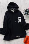 Nakışlı Sweat Siyah