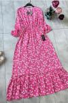 pembe desenli elbise Pembe