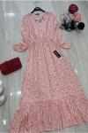 Pembe papatya elbise Pembe
